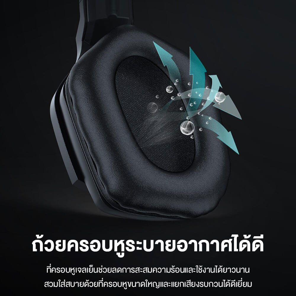 หูฟังเกมมิ่งไร้สาย Onikuma B60 - สีดำ